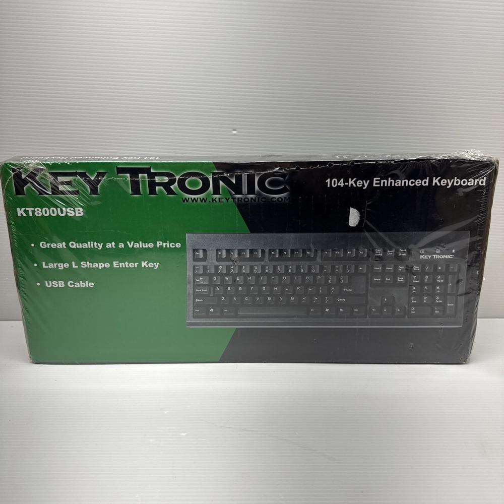 Key Tronic 104 Key Enhanced Keyboard KT800USB KT800U21PK NEW OPEN BOX KT800U2